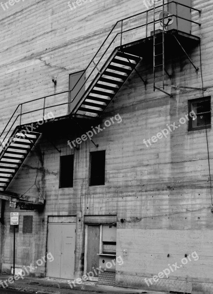 Staircase Black And White Architecture Stair Building