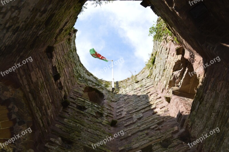 Castle Wales Flag Welsh Uk