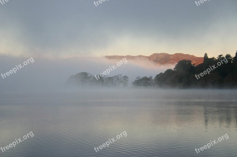 Windermere Lake District Mist Fog