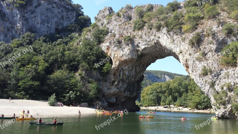 Ardèche Pont D'arc River Free Photos