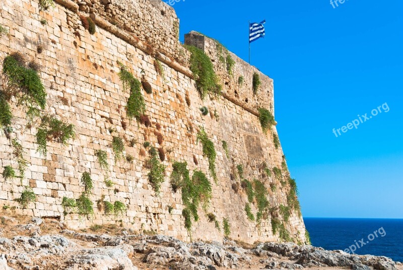 Crete Rethymno Sea Fortress Color