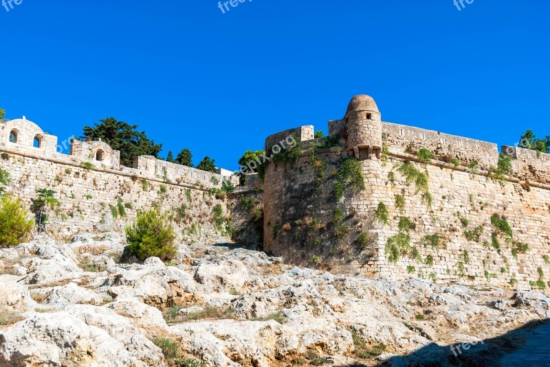 Crete Rethymno Sea Fortress Color