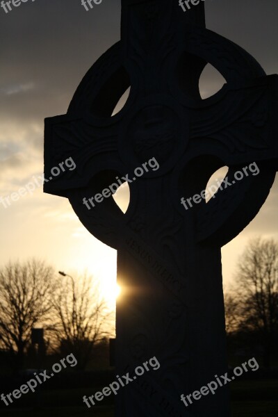 Grave Celtic Cross Celtic Religion Old