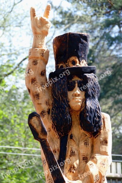 Sculpture Rock Star Rock Wood Wooden