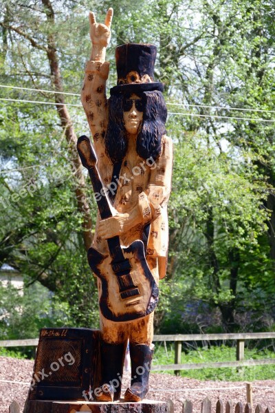 Sculpture Rock Star Rock Wood Wooden