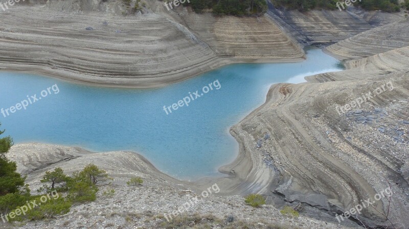 Landscape Lake Contour Line Relief Nature