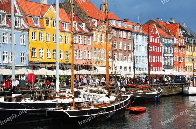 Copenhagen Nyhavn Channel Summer Spring