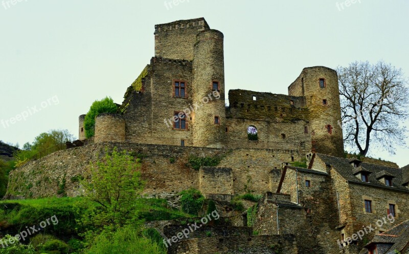 Castle Belcastel Aveyron Medieval Free Photos