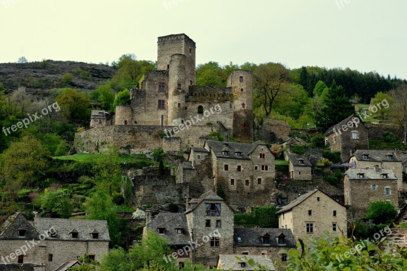 Castle Aveyron Belcastel Medieval Village