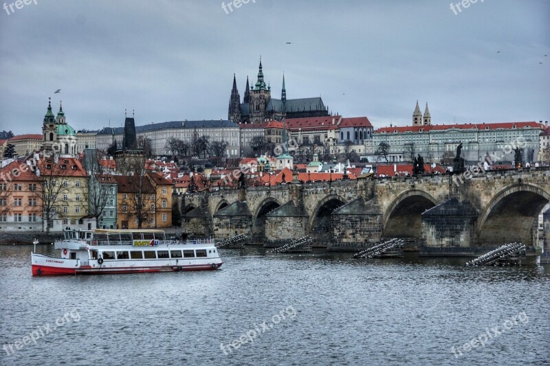 Smetana Prague Bridge Europe Free Photos