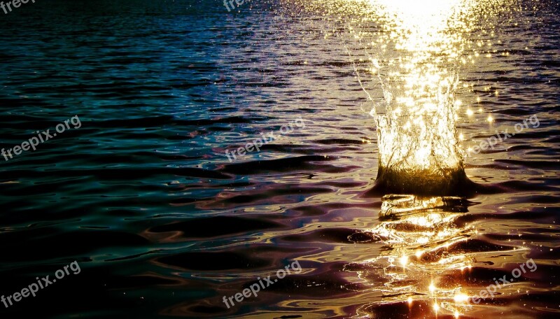 Water Colorful Purple Colourful Decoration