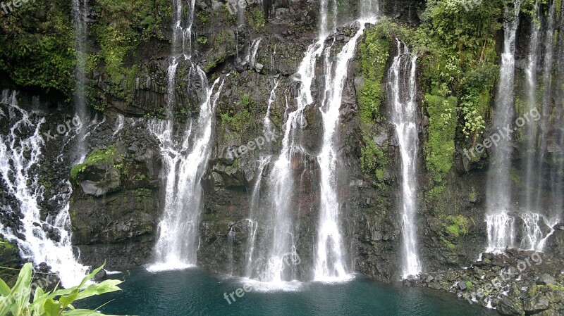 Cascade Waterfall The Meeting Free Photos