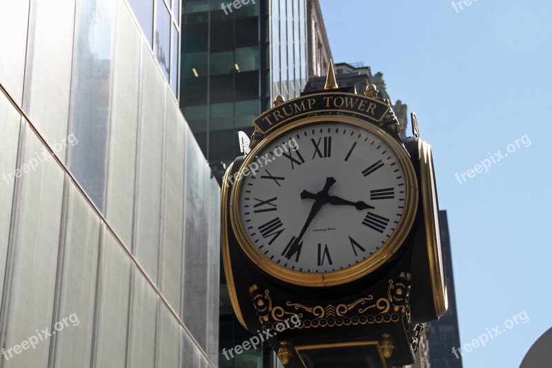 Clock Trump Trump Tower Building New York