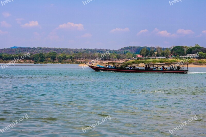 Mekong River Two-colored River Tourist Attraction Thailand View