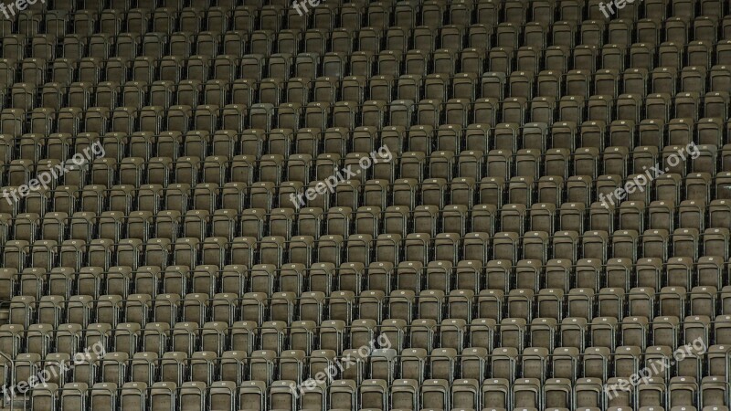 Stadium Seating Monotony Empty Plastic