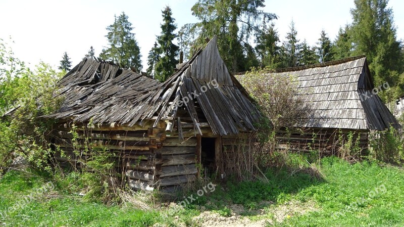 Jurgów Poland Shepherd's Shelters Destroyed Building