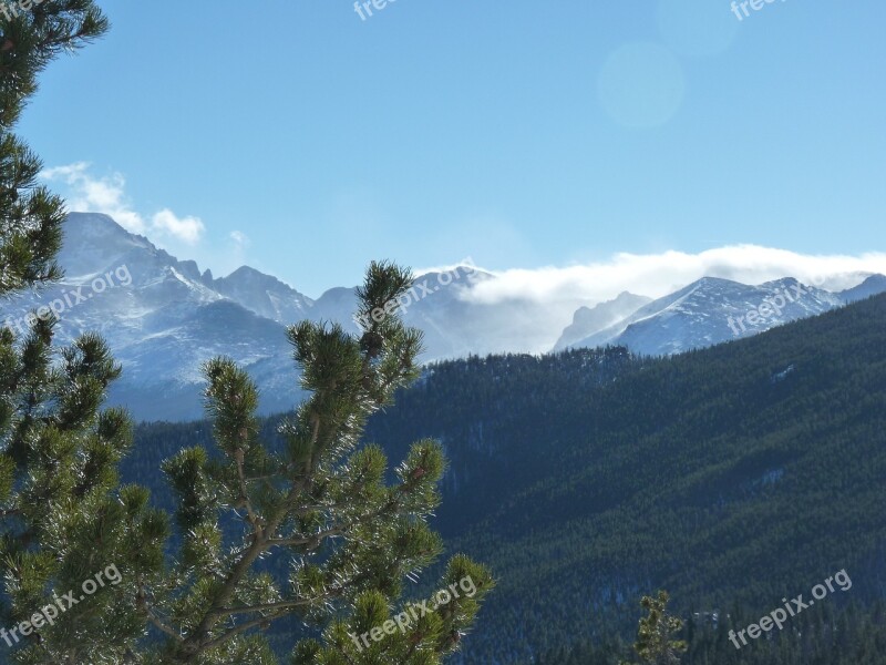 Mountains Colorado Rocky Mountains Nature America