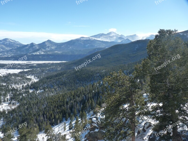 Mountains Colorado Rocky Mountains Nature America