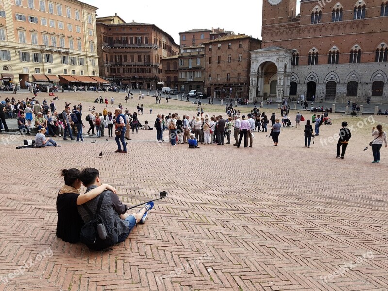 Selfie Photograph Siena Film Piazza Del Campo