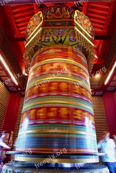 Singapore Budha Tooth Relic Temple Wheel Of Fortune Religion Budhism