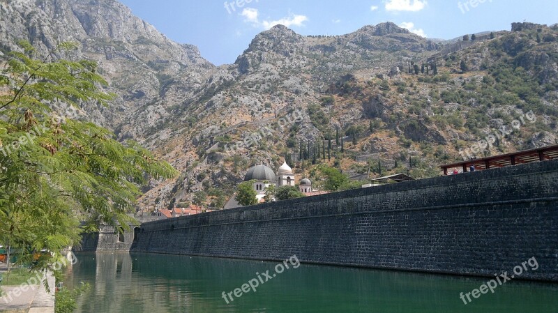 Montenegro Kotor Wall Fortress Stone Wall