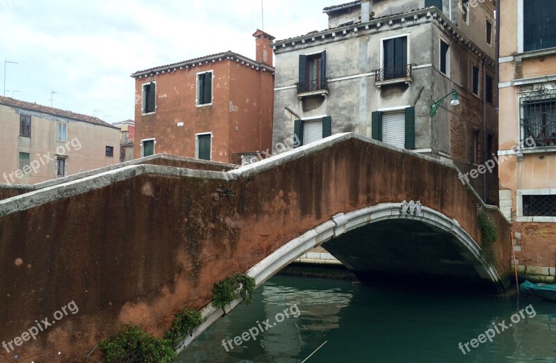 Venice Bridge Canal Italy Venezia