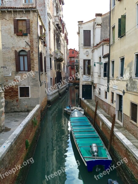 Venice Canal Channel Turquoise Boat