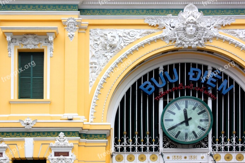 Train Station Clock Architecture City Old