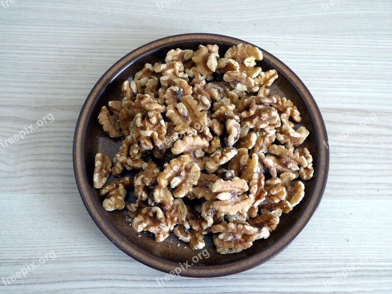 Nuts Walnuts Food Healthy Fruit Bowl