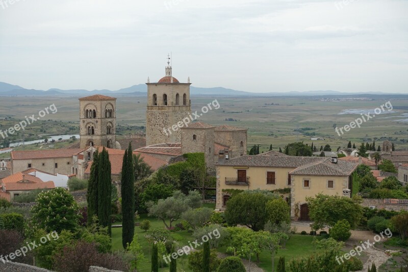 Village Roofs Mediterranean Church Spire