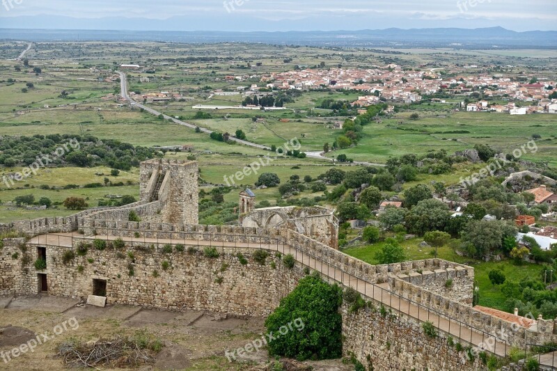 Embattlement Wall Fortification Village Medieval