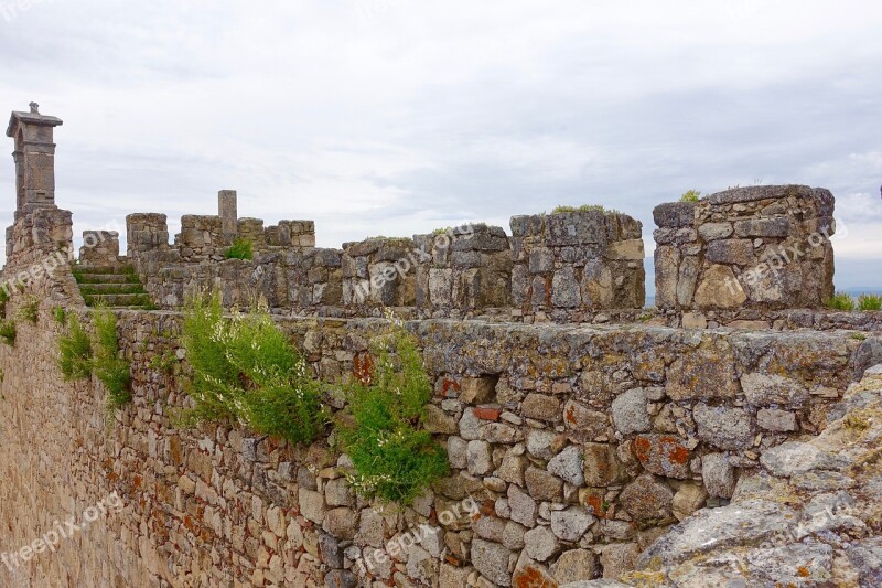 Wall Embattlement Medieval Stone Heritage