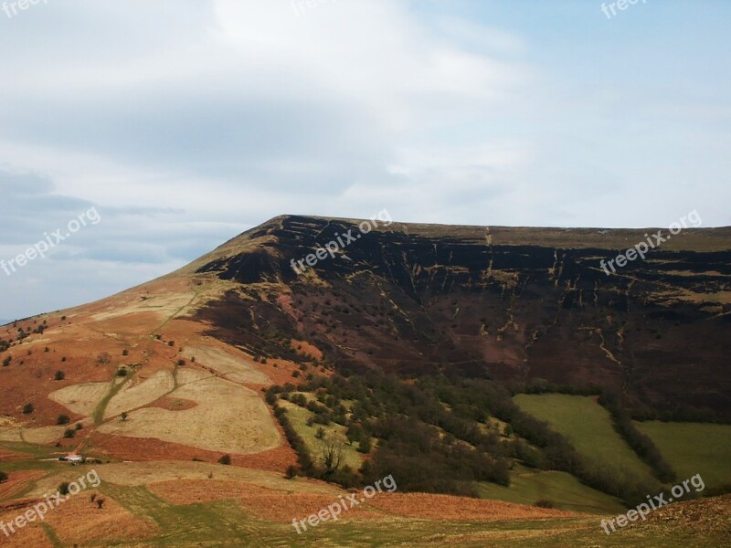 Wales Landscape Tranquil Panorama Peaceful