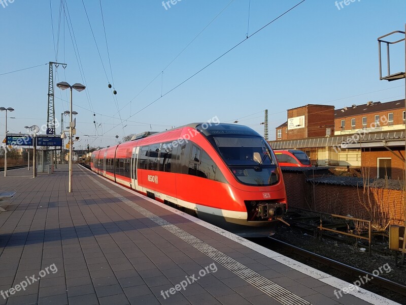 Train Traffic Deutsche Bahn Railway Station Regional Train