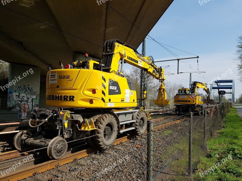 Track Construction Machine Train Machine Rails Rail Traffic