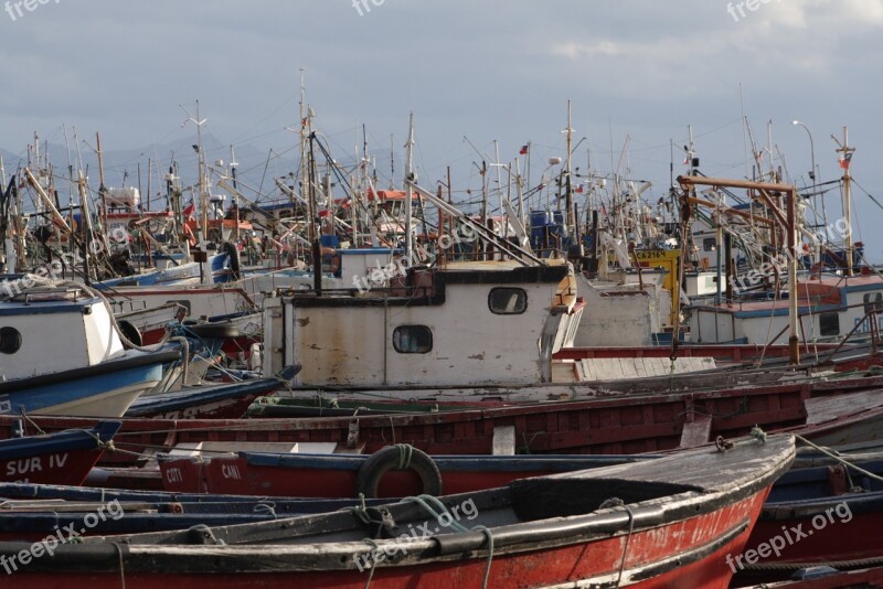 Puerto Natales Boats Fishermen Port Fisherman