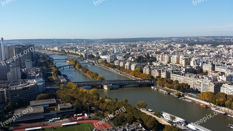 Paris France Panoramic City Free Photos