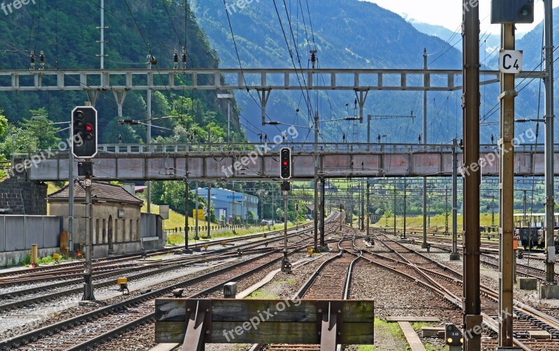 Gotthard Line Erstfeld Exit South Steep Track Beginning