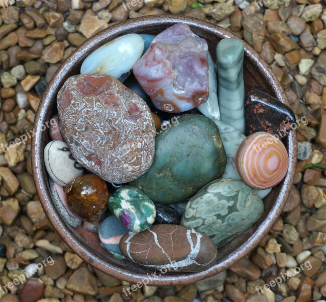 Handmade Bowl Tumbled Stones Stones Bowl Stoneware