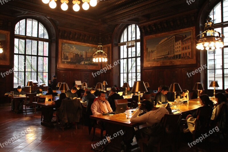 Public Library Readers Librarian New York Free Photos