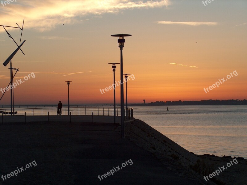 Sunrise Saint-nazaire Sea Holiday Atlantic Coast