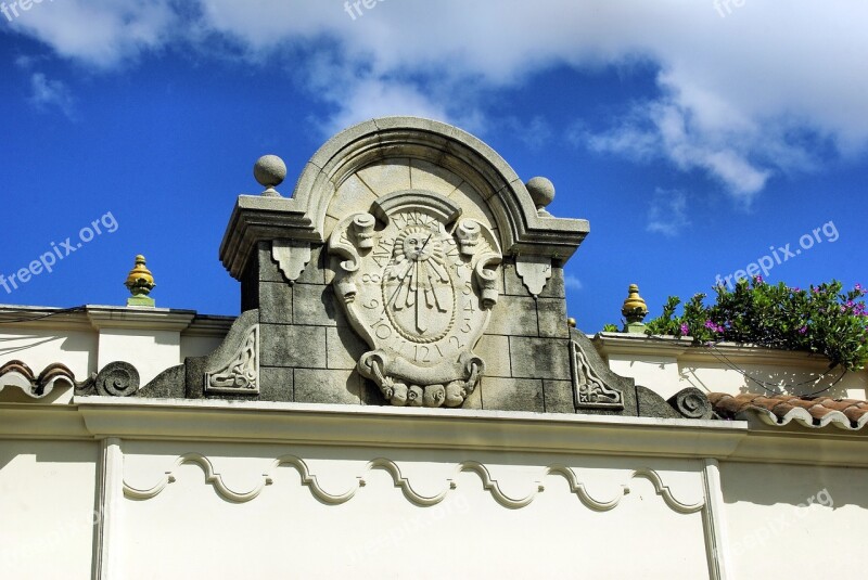 Guatemala Antigua Sundial Pediment Time