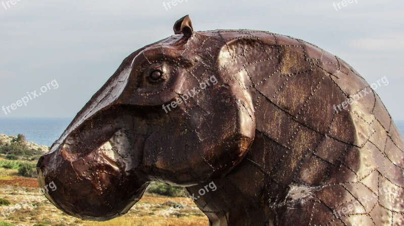 Cyprus Ayia Napa Sculpture Park Hippo Art