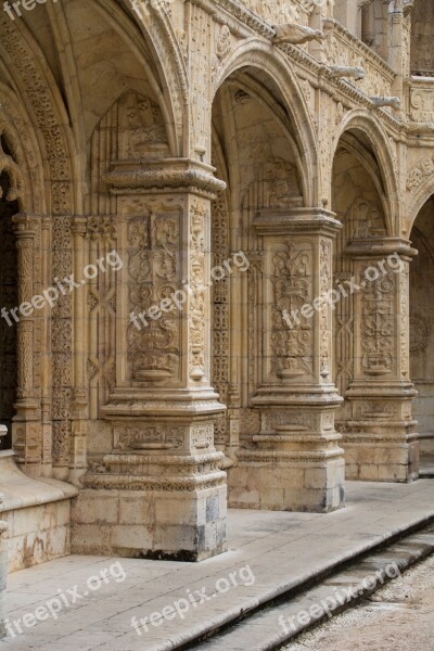 Monastery Cloister Architecture Vault Archway