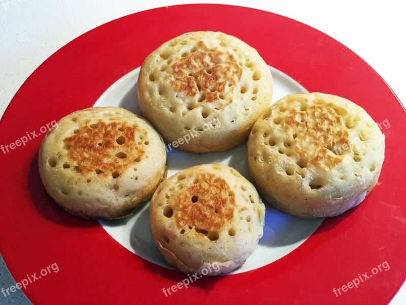 Crumpets Food Baking Bread Tea