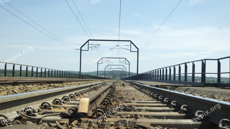 Railroad Tracks Railway Bridge Rails Moresnet Free Photos