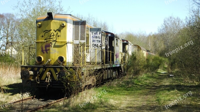 Railway Railway Cemetery Old Locomotive Diesel Locomotive Free Photos