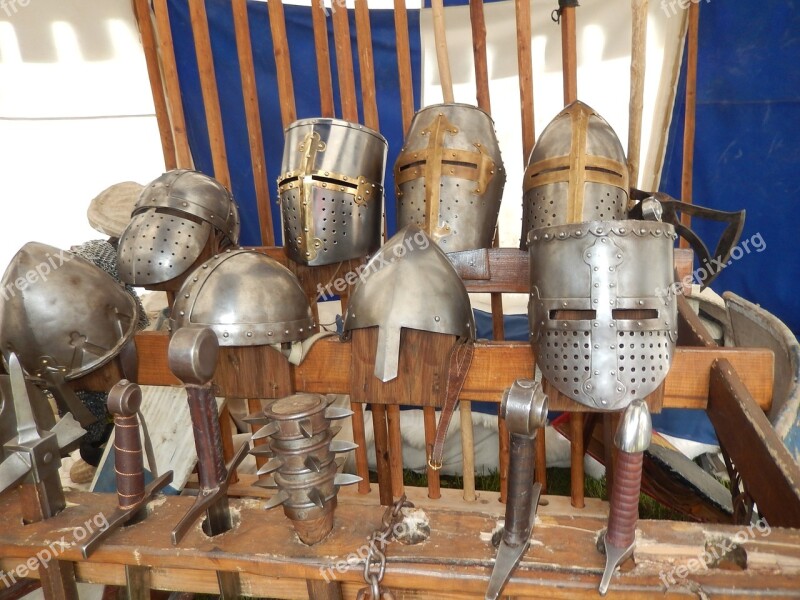 Helmets Former Middle Ages Chivalry History