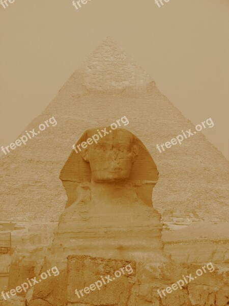 Sphinx Pyramid Egypt Giza Pharaoh