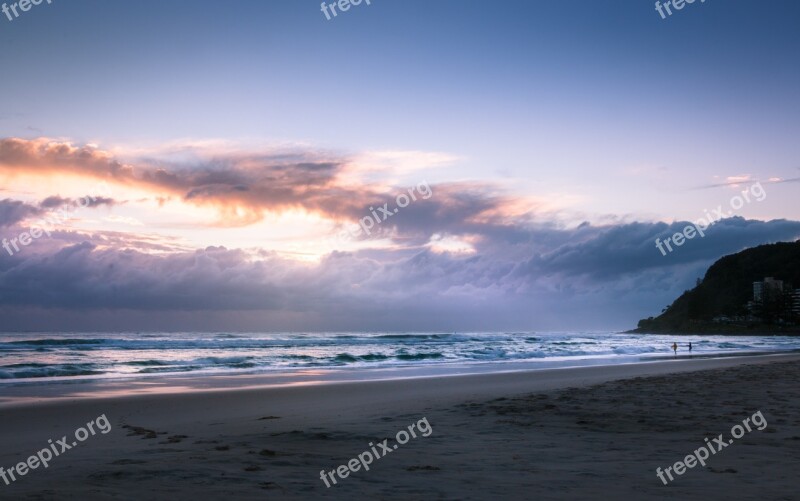 Australia Queensland Burleigh Heads Sea Sky